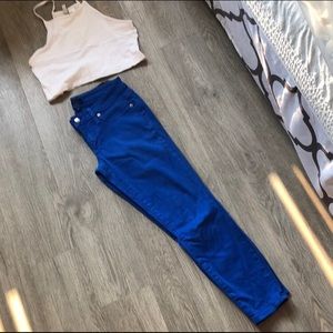 BEBE bright blue super stretch denim